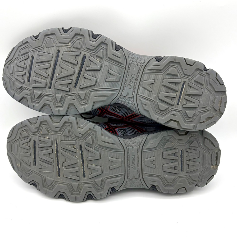 ASICS Gel-Venture 8 Mens 13 Trail Running Shoes Grey Black Red Hiking Gorpcore - Picture 9 of 11